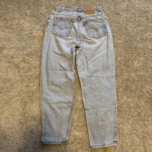 Vintage 90s Levis Woman Jeans 551 Loose Fit‎ Tapered Leg Light Wash 28x27